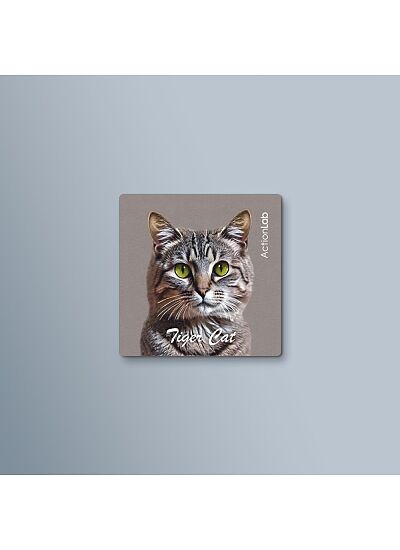 ActionLab Μαγνητάκι Tiger Cat Grey