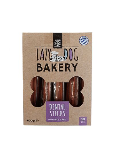 Lazy Dog Bakery Dental Sticks Κουτί Φυστικοβούτυρο 600gr