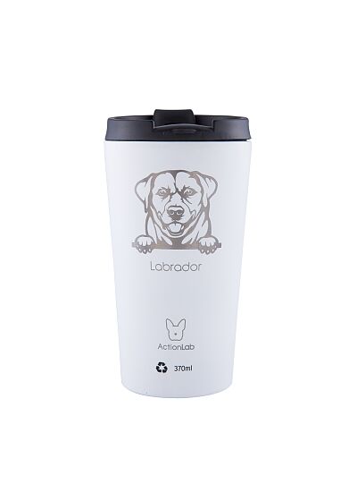Eco Life Coffee Thermos Λευκό Labrador 370ml