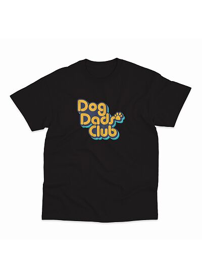 PlayEatTreat T Shirt Dog Dads Club Μαύρο